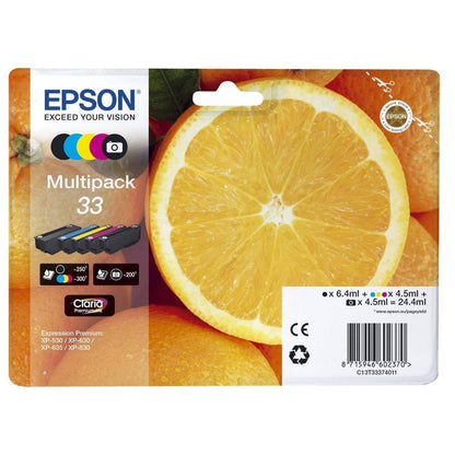 Epson Inkjet Cartridges, Black/Yellow/Magenta/Cyan
