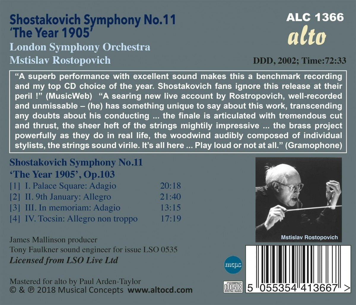 Shostakovich: Symphony No. 11, 'the Year 1905'