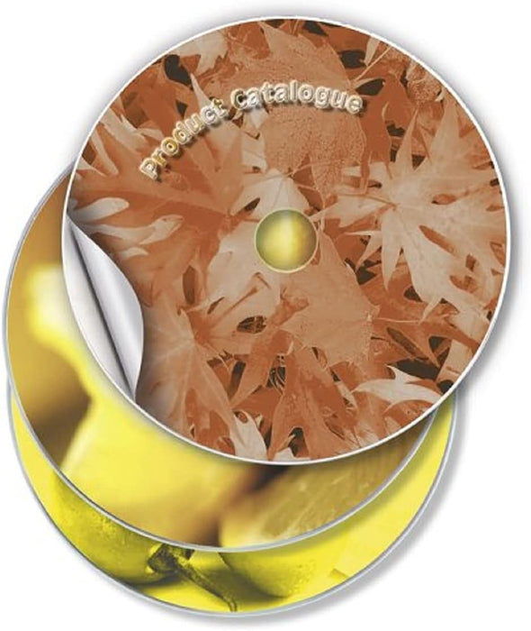 Avery J8676-25 Self-Adhesive Full Face CD Labels, 2 Labels Per A4 Sheet, White