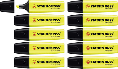 Highlighter - STABILO BOSS ORIGINAL - Pack of 10