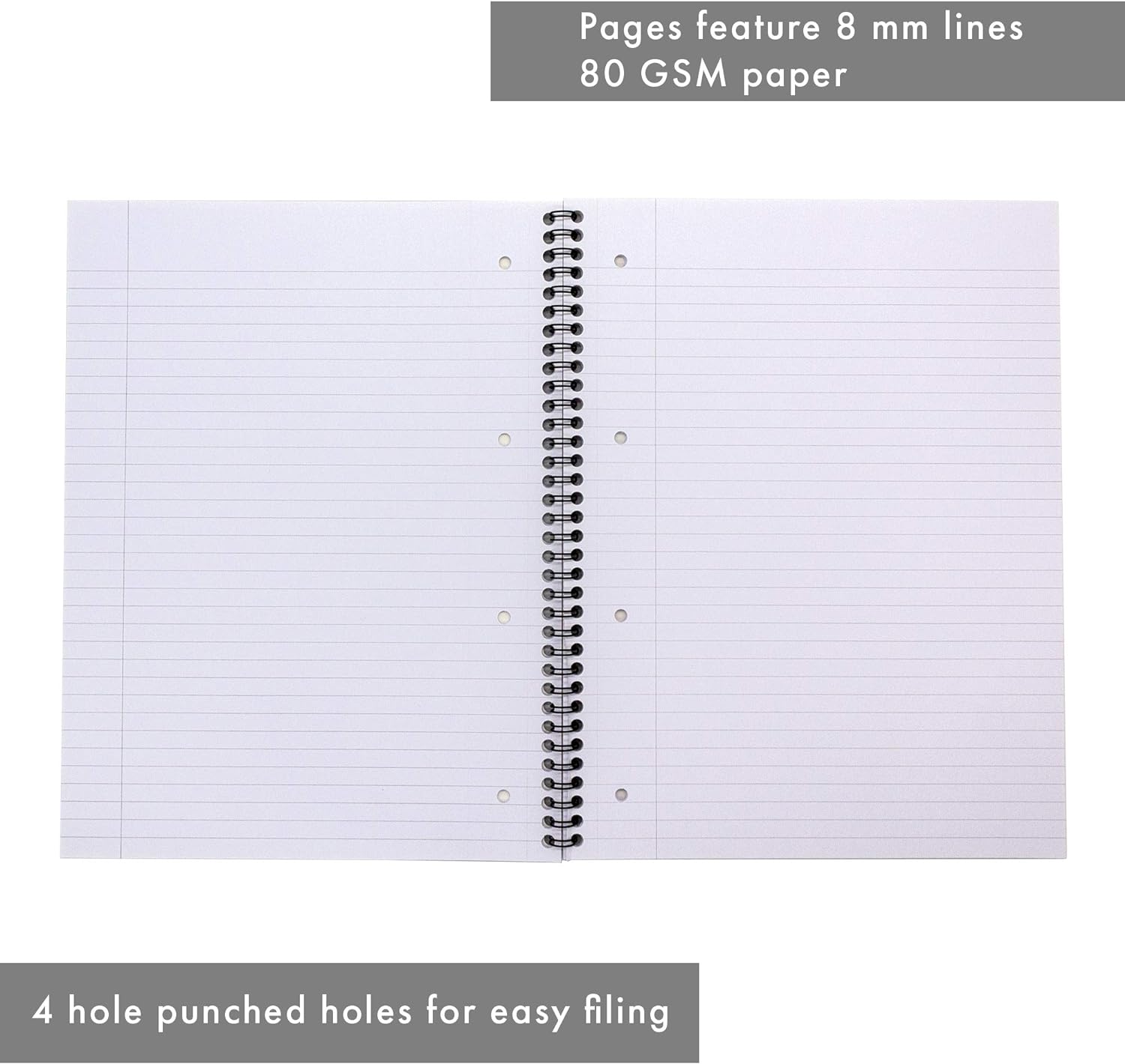 Pukka Pad, A4+ Metallic Editor Pad 3 Pack - Wirebound Notebook with 8mm Lines and 80GSM Paper - 100 Pages