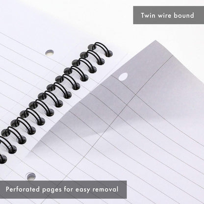 Pukka Pad, A4+ Metallic Editor Pad 3 Pack - Wirebound Notebook with 8mm Lines and 80GSM Paper - 100 Pages