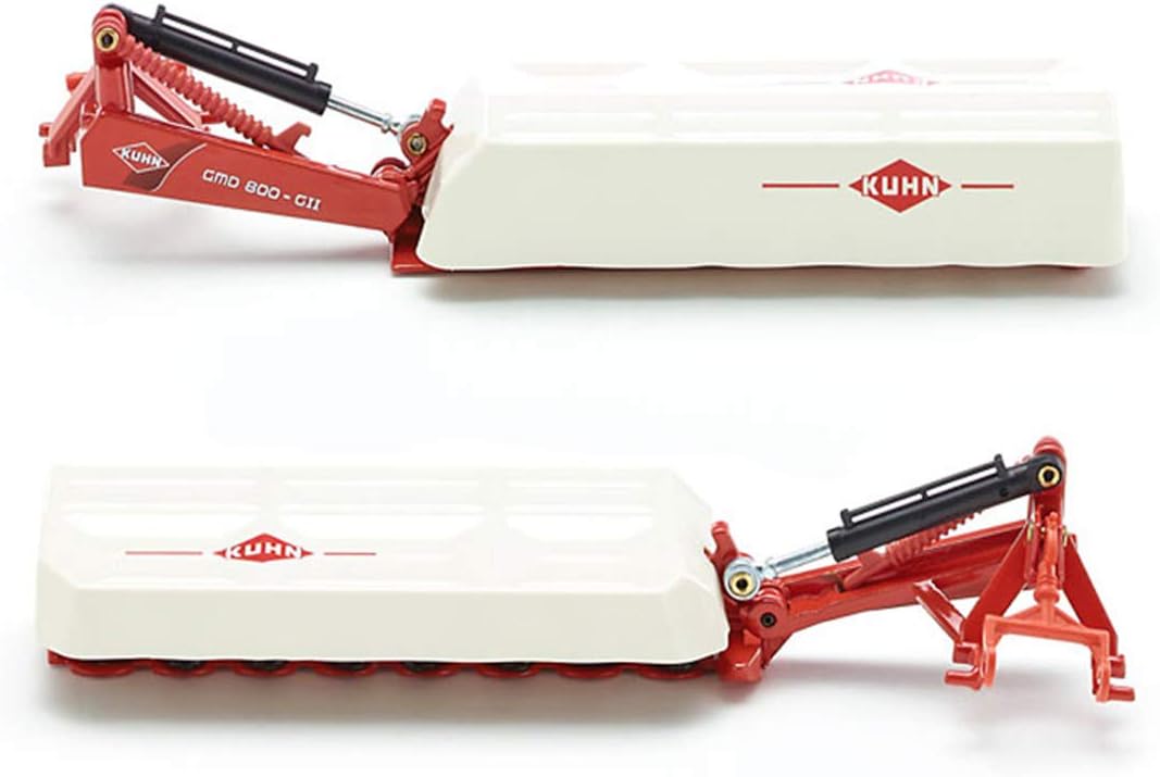 siku 2456, Kuhn Rear Disc Mower, 1:32, Metal/Plastic, White/Red, Compatible with standard siku rear hitch