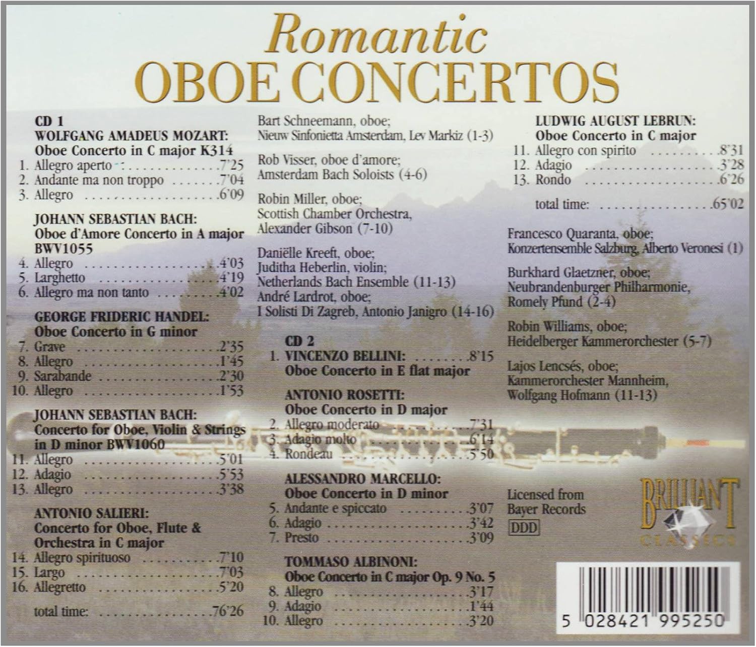 Romantic Oboe Concertos (Janigro)