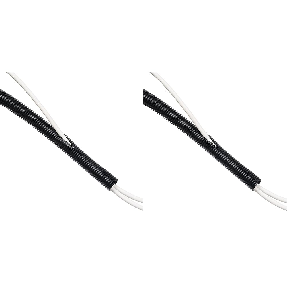 D-Line CTT1.1/25B Cable Tidy Tube | Cable Management Sleeve | Cable Organiser to Manage Cables from TVs, PCs & Games Consoles | 1.1 meter length x 25mm outer diameter – Black (Pack of 2