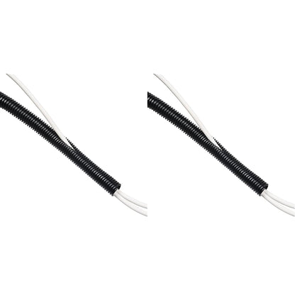 D-Line CTT1.1/25B Cable Tidy Tube | Cable Management Sleeve | Cable Organiser to Manage Cables from TVs, PCs & Games Consoles | 1.1 meter length x 25mm outer diameter – Black (Pack of 2