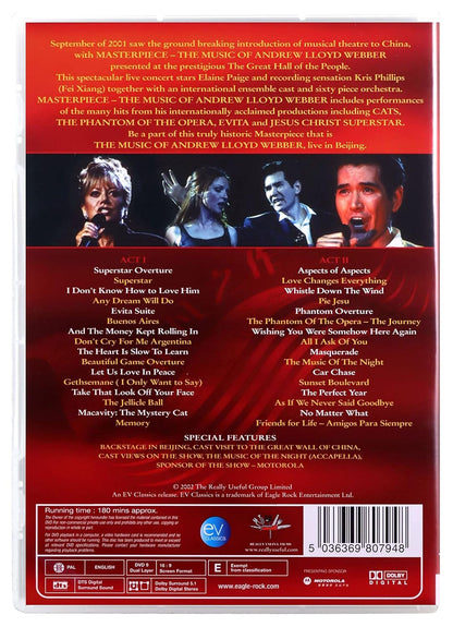 Andrew Lloyd Webber - Masterpiece... Live From The Great Hall Of People - Beijing