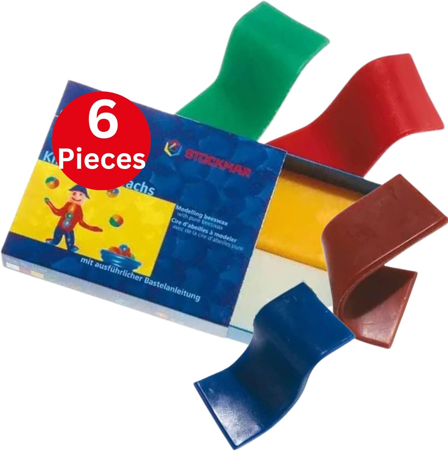 Stockmar 51000 Kneading Beeswax 100 x 40 mm 6 Colours