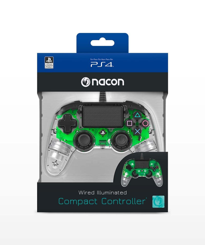Nacon Compact Controller PS4 Ufficiale Sony PlayStation, Crystal Verde