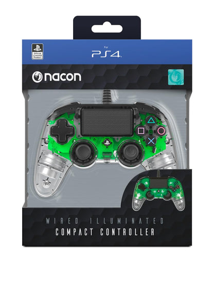 Nacon Compact Controller PS4 Ufficiale Sony PlayStation, Crystal Verde