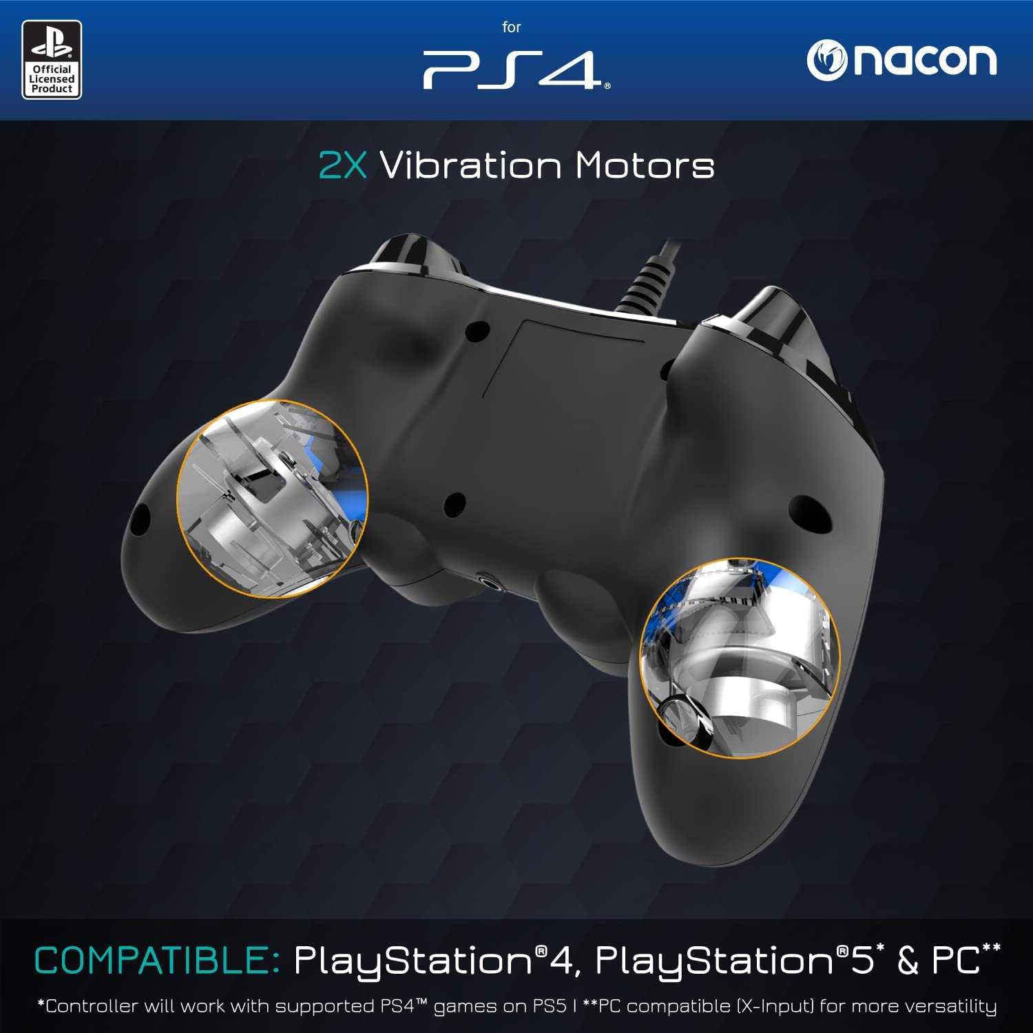 Nacon Compact Controller (Black), PS4OFCPADBLACK