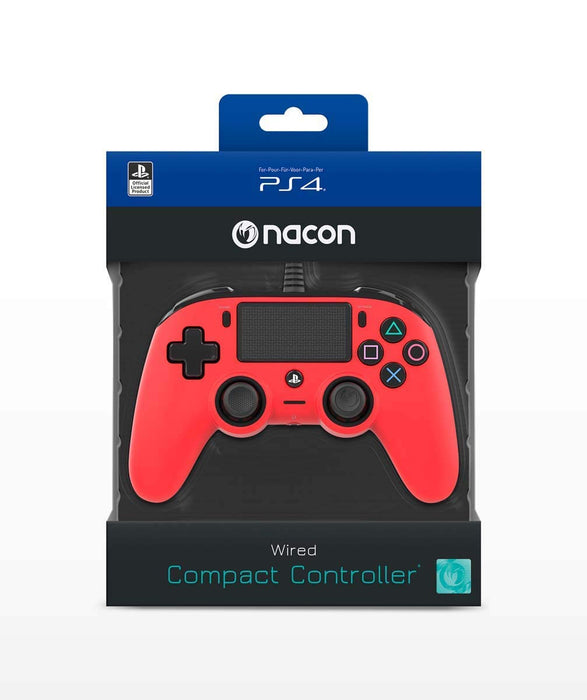 Nacon Wired Compact Controller (Red) (PS4