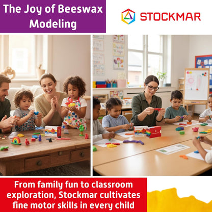 Stockmar 51200 Modelliermassen Play Dough Beeswax – 12 Colours