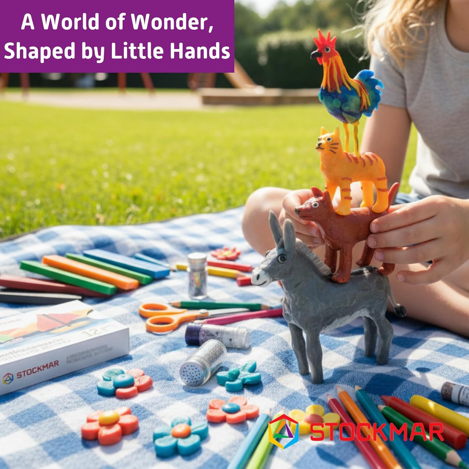 Stockmar 51200 Modelliermassen Play Dough Beeswax – 12 Colours