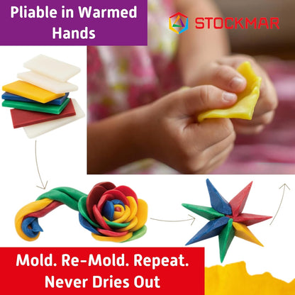 Stockmar 51200 Modelliermassen Play Dough Beeswax – 12 Colours