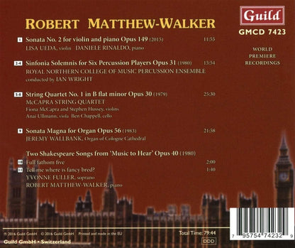 Robert Matthew-Walker: Violin Sonata No. 2/Sinfonia Solemnis/...