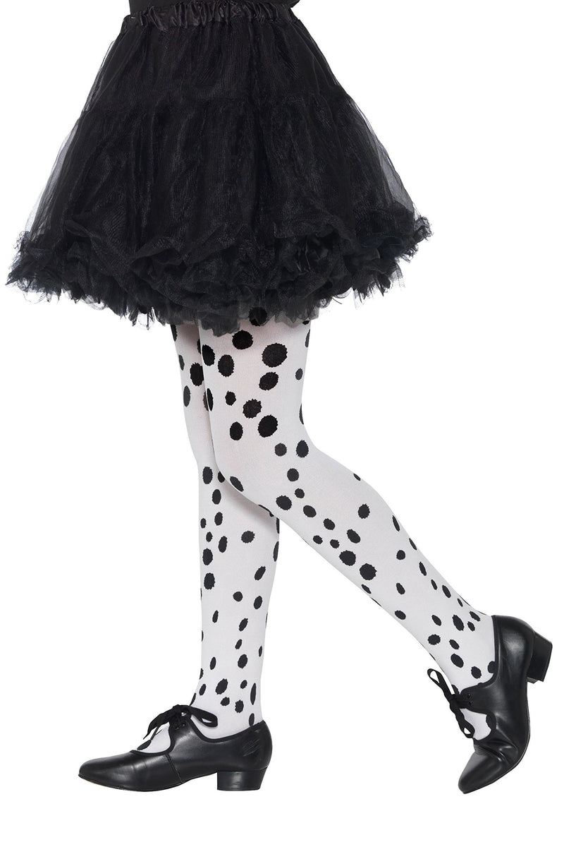 Smiffys Dalmatian Tights, Childs, Black & White