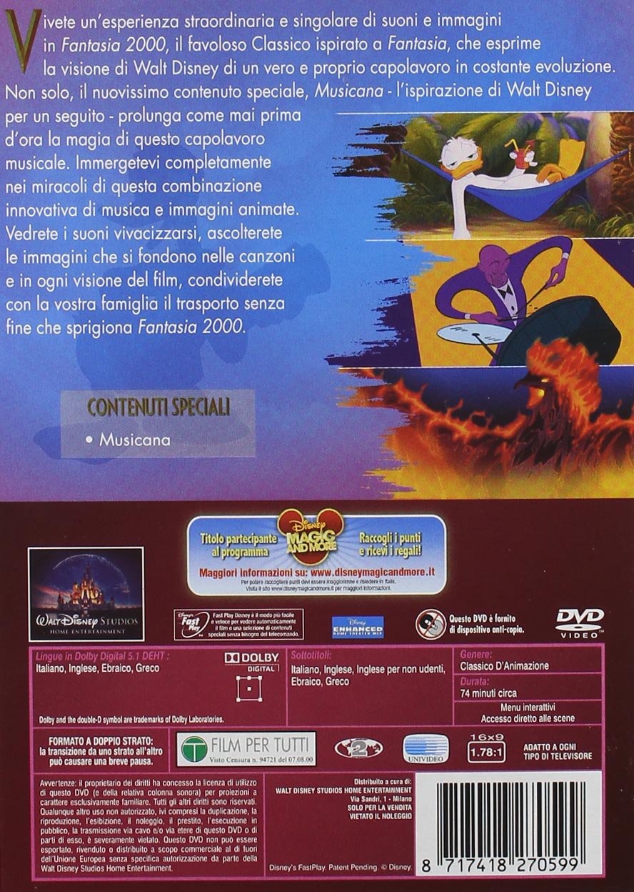 Disney Fantasia 2000  DVD