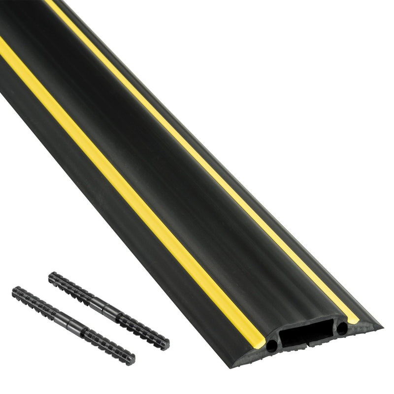Floor Cable Protector, D-Line, FC83H Medium Duty, Linkable Floor Cable Cover, Protect Cables & Prevent a Trip Hazards - 1.8 Meter (L) - Cable Cavity 30mm (W) x 10mm (H