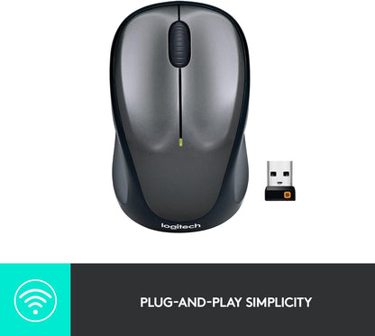 Logitech M235 Wireless Mouse, 2.4 GHz with USB Unifying Receiver, 1000 DPI Optical Tracking, 12 Month Battery, Compatible with PC, Mac, Laptop, Chromebook