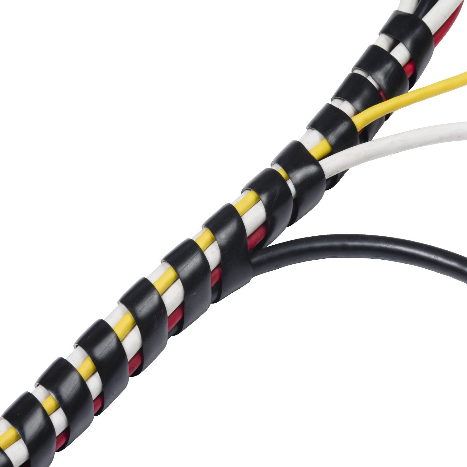 D-Line Cable Tidy Spiral Wrap, CTW2.5B, Cable Management Solution to Organise Cables - 2.5 Meter Length