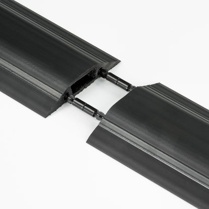 D-Line 1.8m Linkable Floor Cable Protector, Heavy Duty Cable Cover, Protect Wires & Prevent Cable Trips, Cable Management Solution - 1.8m Length, Cable Cavity = 30mm (W) x 10mm (H