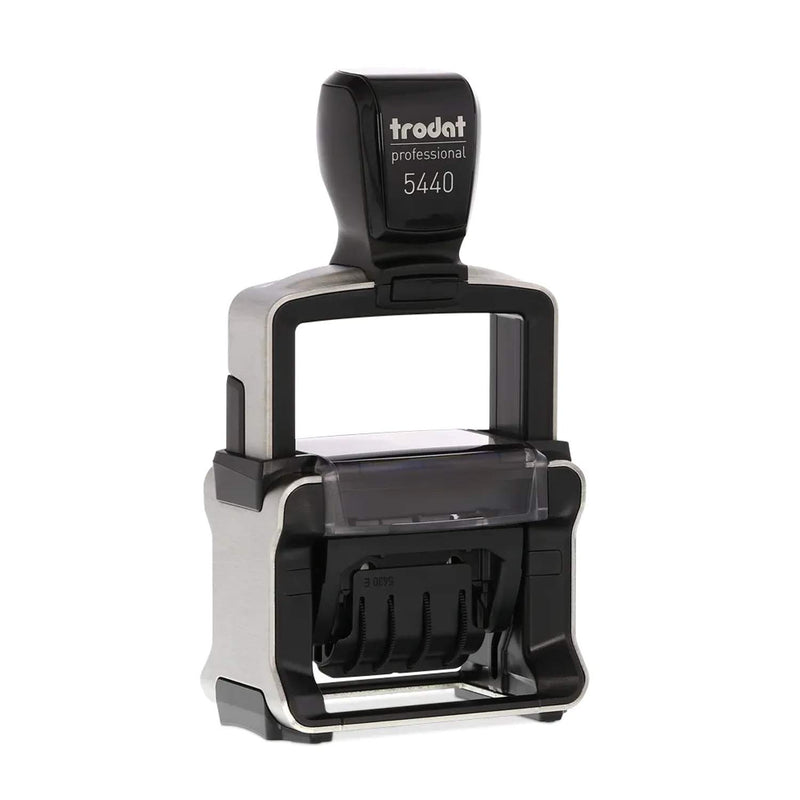 Trodat 5440/L - Sello de fecha (4 opciones en inglés, 81 x 46 x 155 mm), color rojo
