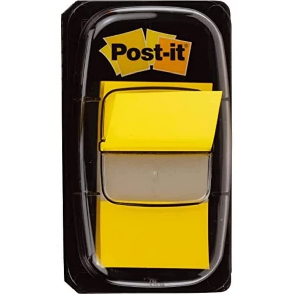 Post-it Index Medium In a Plastic Dispenser, Yellow, 50 Flags/Dispenser, 1 Dispenser/Pack Post-it 70-0713-9283-4 Yellow