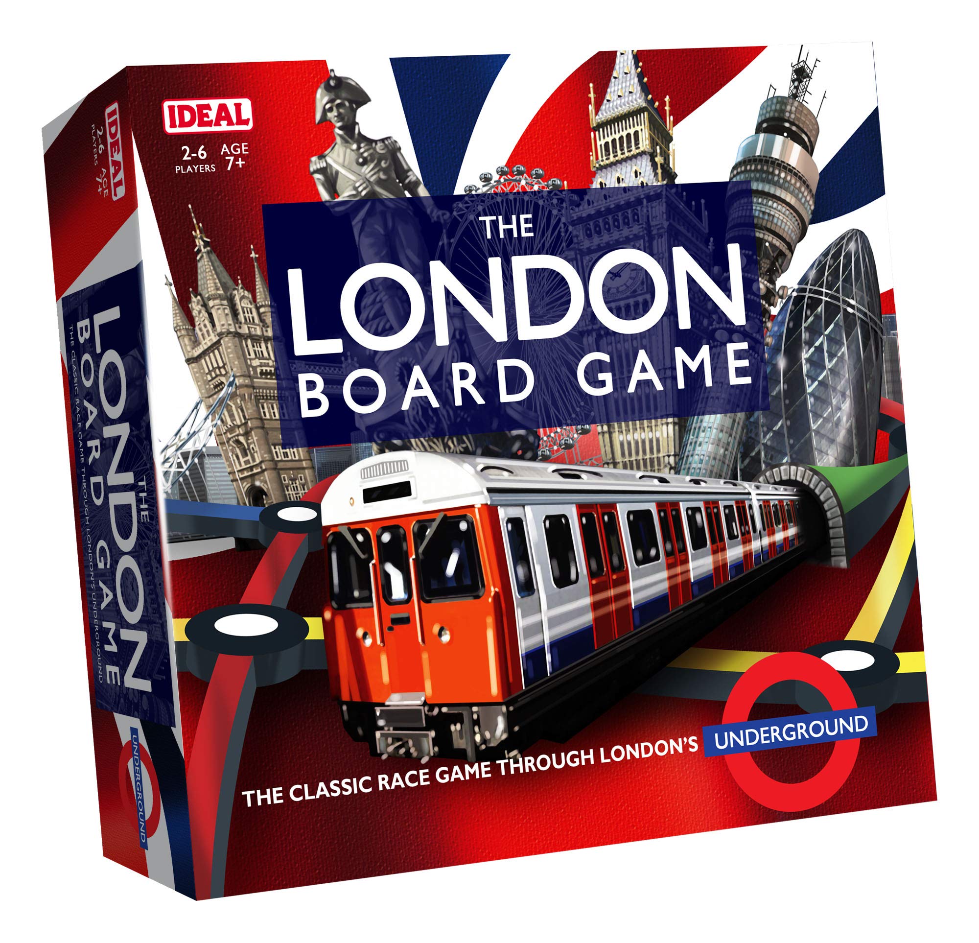IDEAL | The London Board Game: The classic race game through London's Underground! | Classic Board Games | For 2-6 Players | Ages 7+, Assorted Colourslime Green