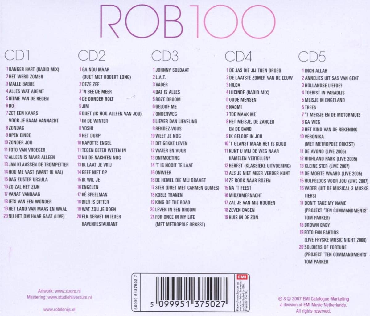 Rob De Nijs - Rob 100 (5 CD)