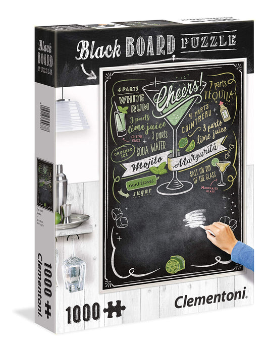 Clementoni - 39467 - Blackboard Puzzle for adults - Cheers - 1000 Pieces