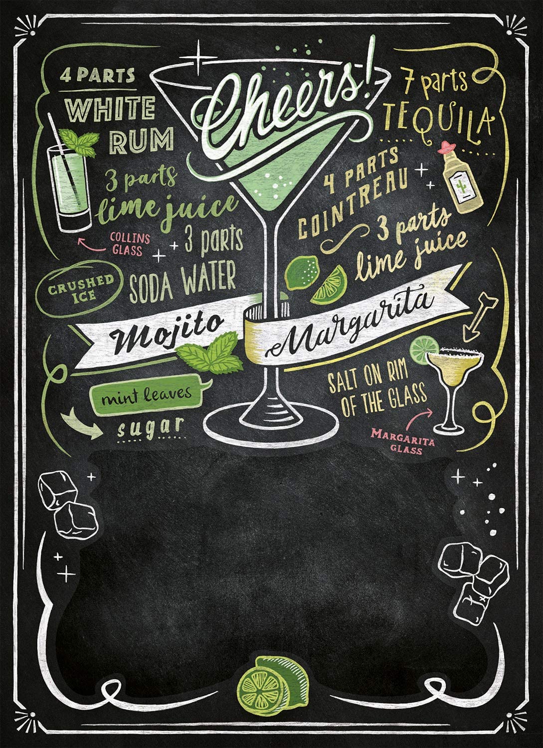 Clementoni - 39467 - Blackboard Puzzle for adults - Cheers - 1000 Pieces