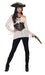 Smiffys Deluxe Pirate Shirt, Ladies, Ivory (Size M)