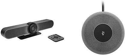 Logitech Expansion Mic for MeetUp, Plug-and-Play, Indicator Lights, Microphone Type Mono, Wideband, Noise Canceling, PC/Mac/Laptop/Macbook/Tablet - Black