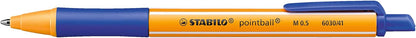 Ballpoint - STABILO pointball - Wallet of 4 - Assorted colors