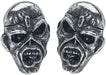 Iron Maiden Piece of Mind Earrings Set, Silver