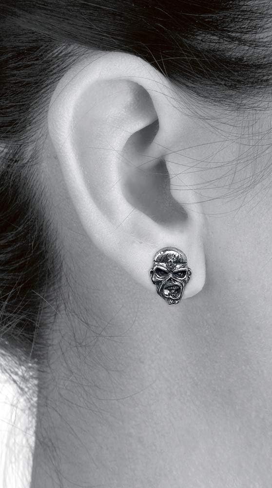 Iron Maiden Piece of Mind Earrings Set, Silver