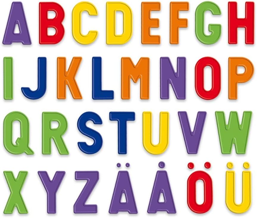 Quercetti 5181 Magnetino Letters Basic Magnetic Board with Letters