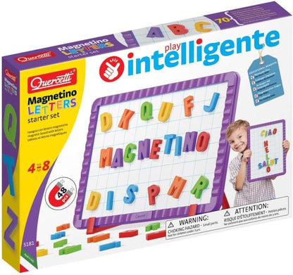Quercetti 5181 Magnetino Letters Basic Magnetic Board with Letters