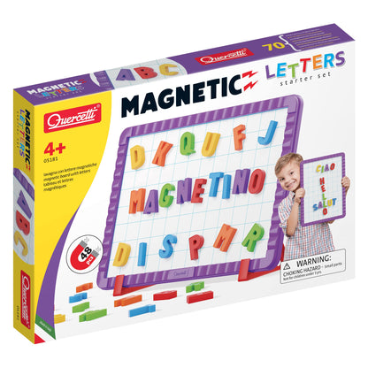 Quercetti 5181 Magnetino Letters Basic Magnetic Board with Letters