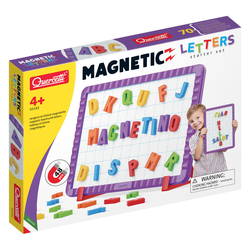 Quercetti 5181 Magnetino Letters Basic Magnetic Board with Letters