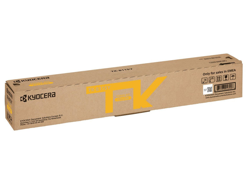 Kyocera TK-8115Y Toner Drucker Gelb. Original Tonerkartusche 1T02P3ANL0. Drucker Toner kompatibel für ECOSYS M8124cidn, ECOSYS M8130cidn. Druckertoner für bis zu 6000 Seiten