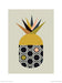 The Art Group Pineapple Little Design Haus Art Print, Paper, Multi-Colour, 30 x 40 x 1.3 cm