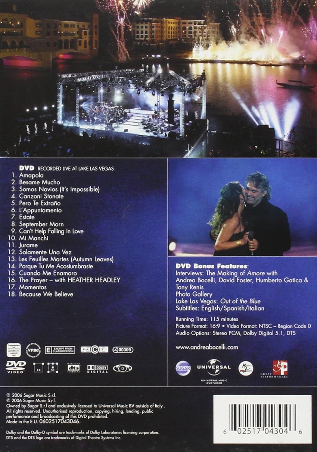 Andrea Bocelli: Under The Desert Sky - Live In Las Vegas