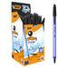 BIC 921263 Cristal Soft Ballpoint Pens Non-Retractable Black Box of 50