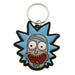 Cartoon Network Rick and Morty - Rick Crazy Smile, Schlüsselanhänger aus Gummi, 4.5 x 6 cm, Mehrfarbig, RK38721C