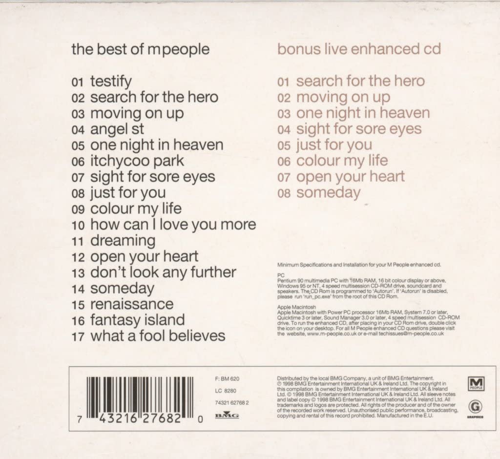 The Best of M People Live (Extra Tracks