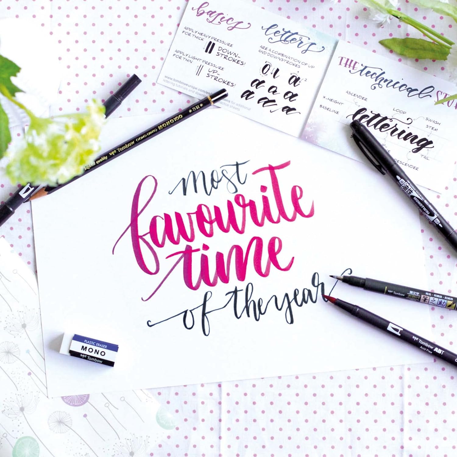 Tombow Beginner Hand Lettering Set, black
