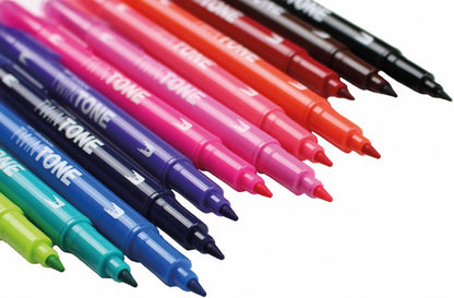 Tombow WS-PK-12P-1 Twin Tone Dual-Tip Marker - Bright Colours (Pack of 12