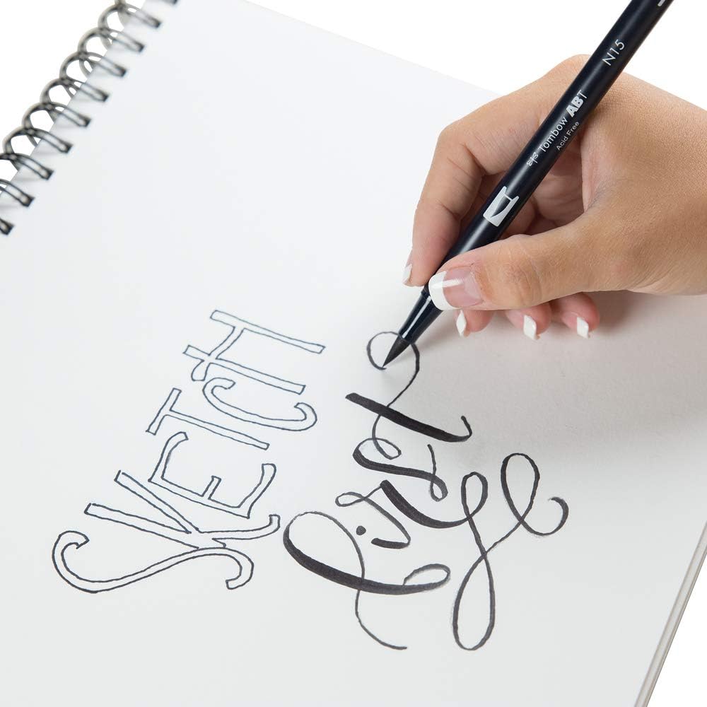 Tombow LS-AVD "Advanced" Lettering Set, Black